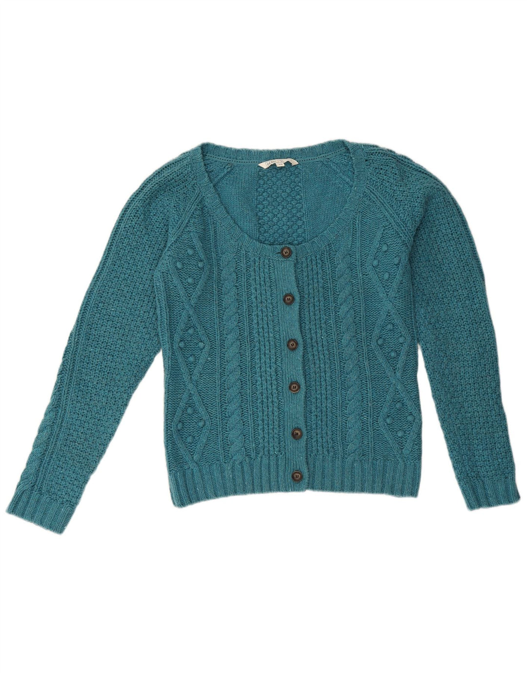 Damski sweter oversize Fat Face UK 10, mały, niebieski, bawełniany
