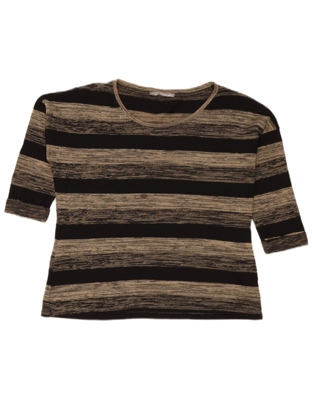 Marks & Spencer Damski top oversize z rękawem 3/4, UK 10, w małe szare paski