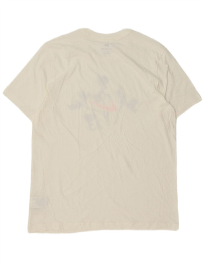Męski T-shirt z grafiką Nike, duży, biały, bawełniany