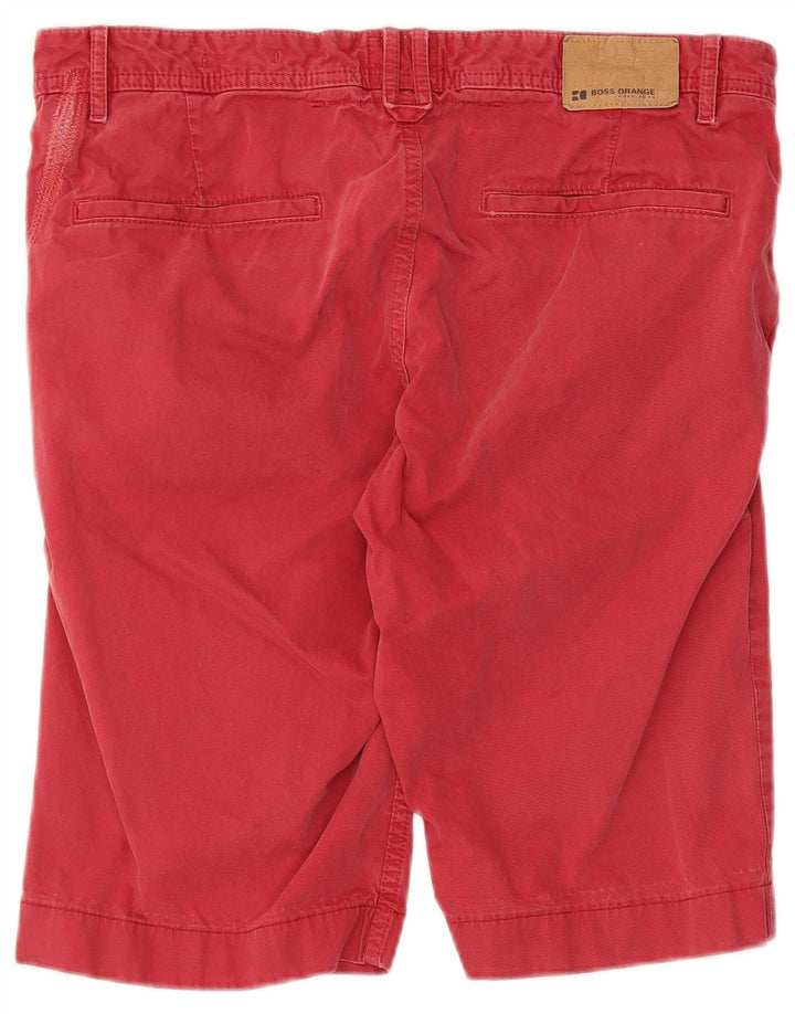 Męskie spodenki Chino Hugo Boss W33 Średnio-czerwone, bawełniane