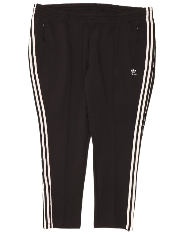 Damskie spodnie dresowe Adidas UK 28/30 3XL Czarne bawełniane sportowe