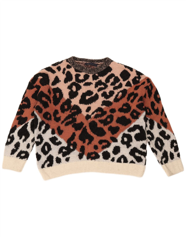 Marks & Spencer Damski sweter z dekoltem w łódkę, UK 14, średni wielokolorowy