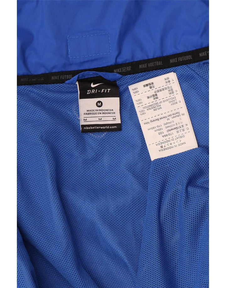 Męska kurtka przeciwdeszczowa z kapturem Nike UK 38 Nylon w kolorze średniego błękitu