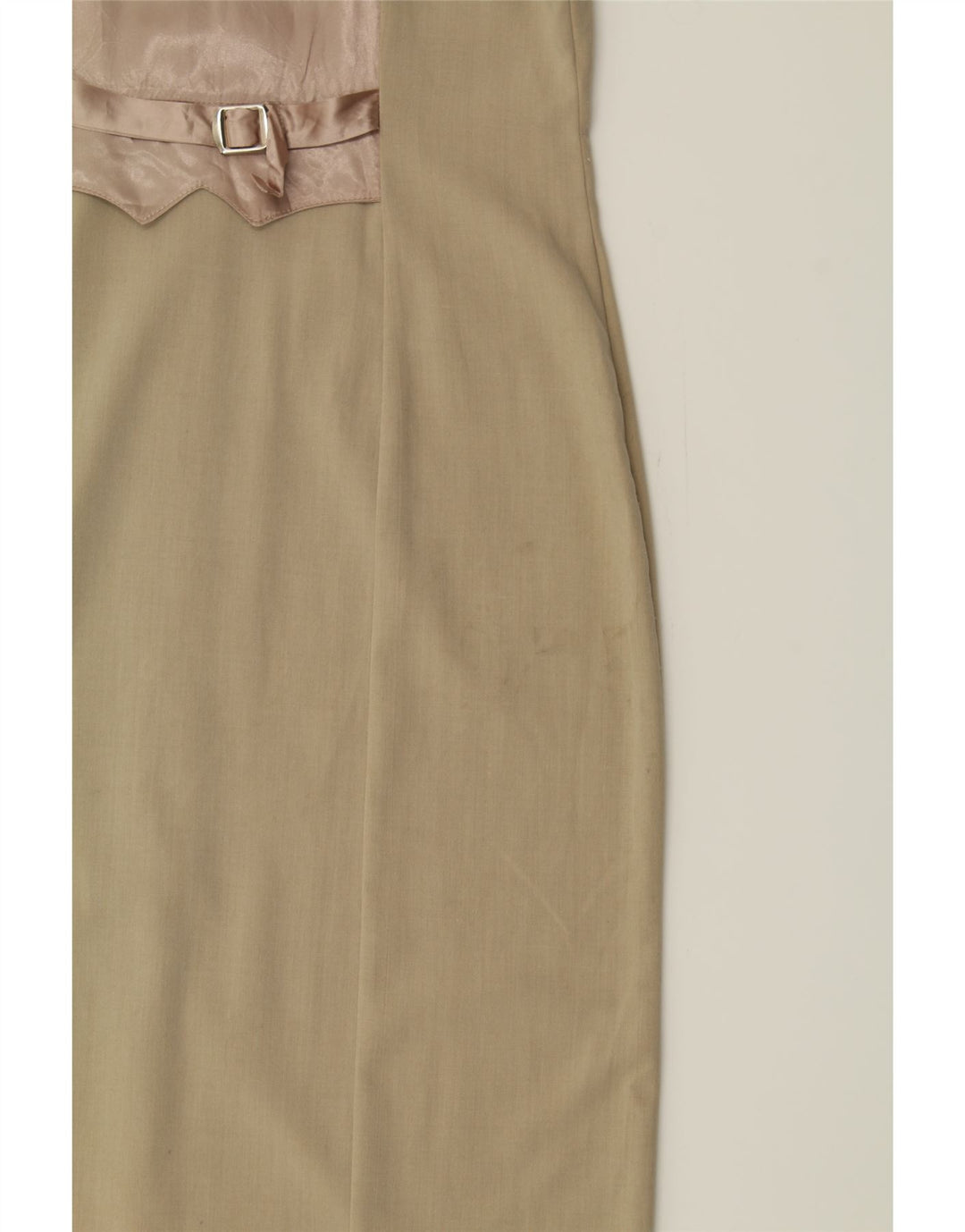 CLOCK HOUSE Womens Sleeveless Shirt Dress IT 42/44 Medium Beige Polyester Vintage CLOCK HOUSE and Second-Hand CLOCK HOUSE from Messina Hembry 