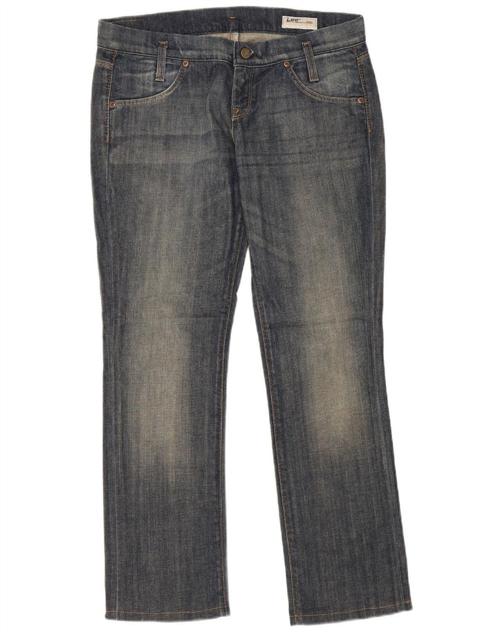 LEE Womens Lynn Straight Jeans W31 L29 Blue Cotton