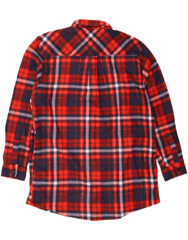 REWARD Mens Fleece Overshirt Shirt IT 56/58 XL Red Check Polyester Vintage Reward and Second-Hand Reward from Messina Hembry 