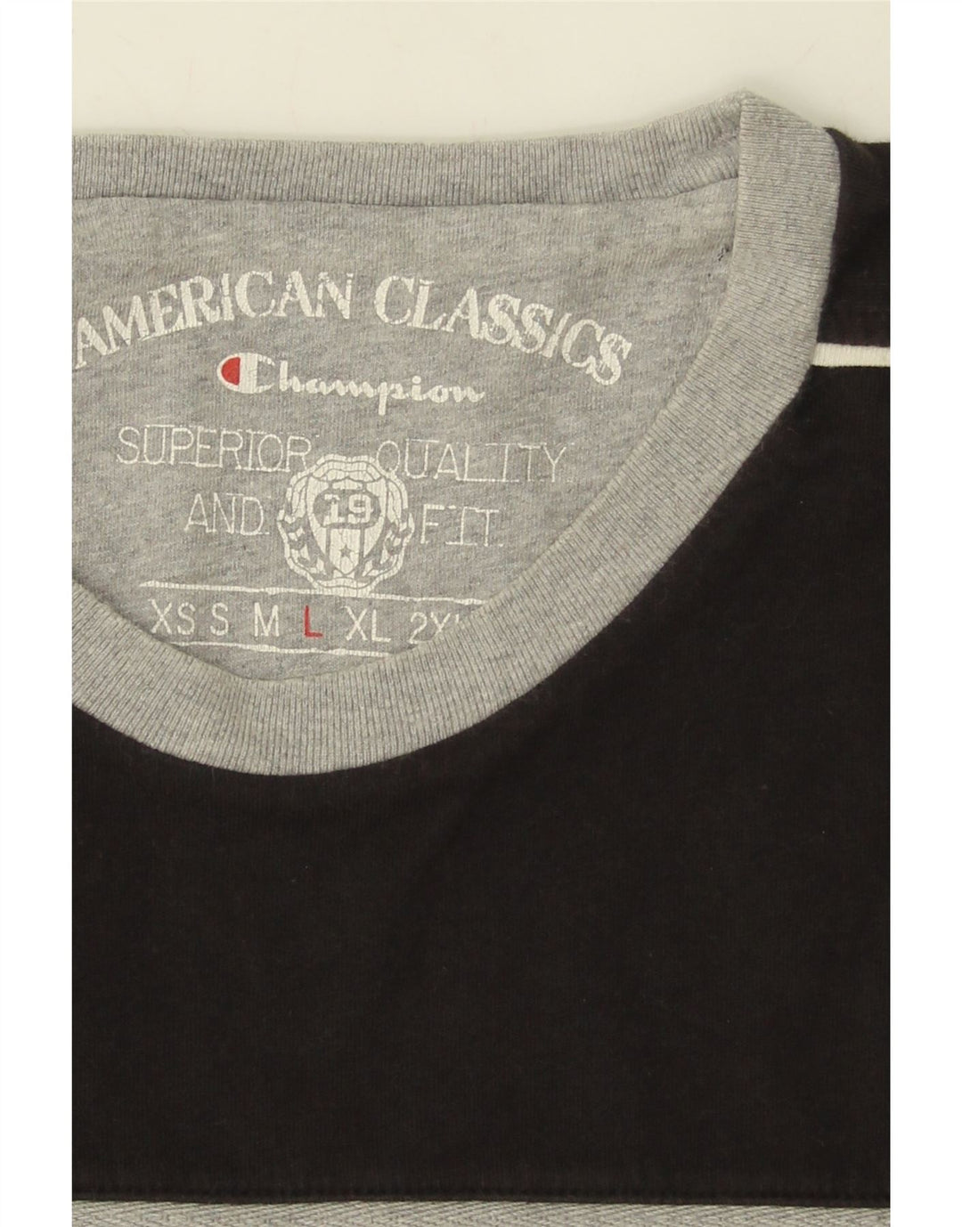 CHAMPION Mens T-Shirt Top Large Black Cotton Vintage Champion and Second-Hand Champion from Messina Hembry 
