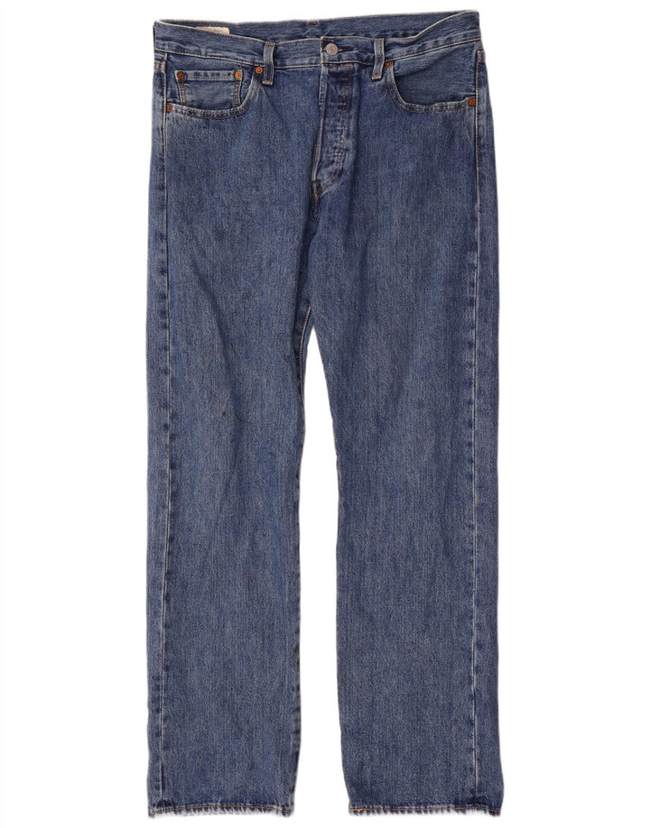 Męskie jeansy Levi's 501 Straight W34 L32 Niebieskie bawełniane
