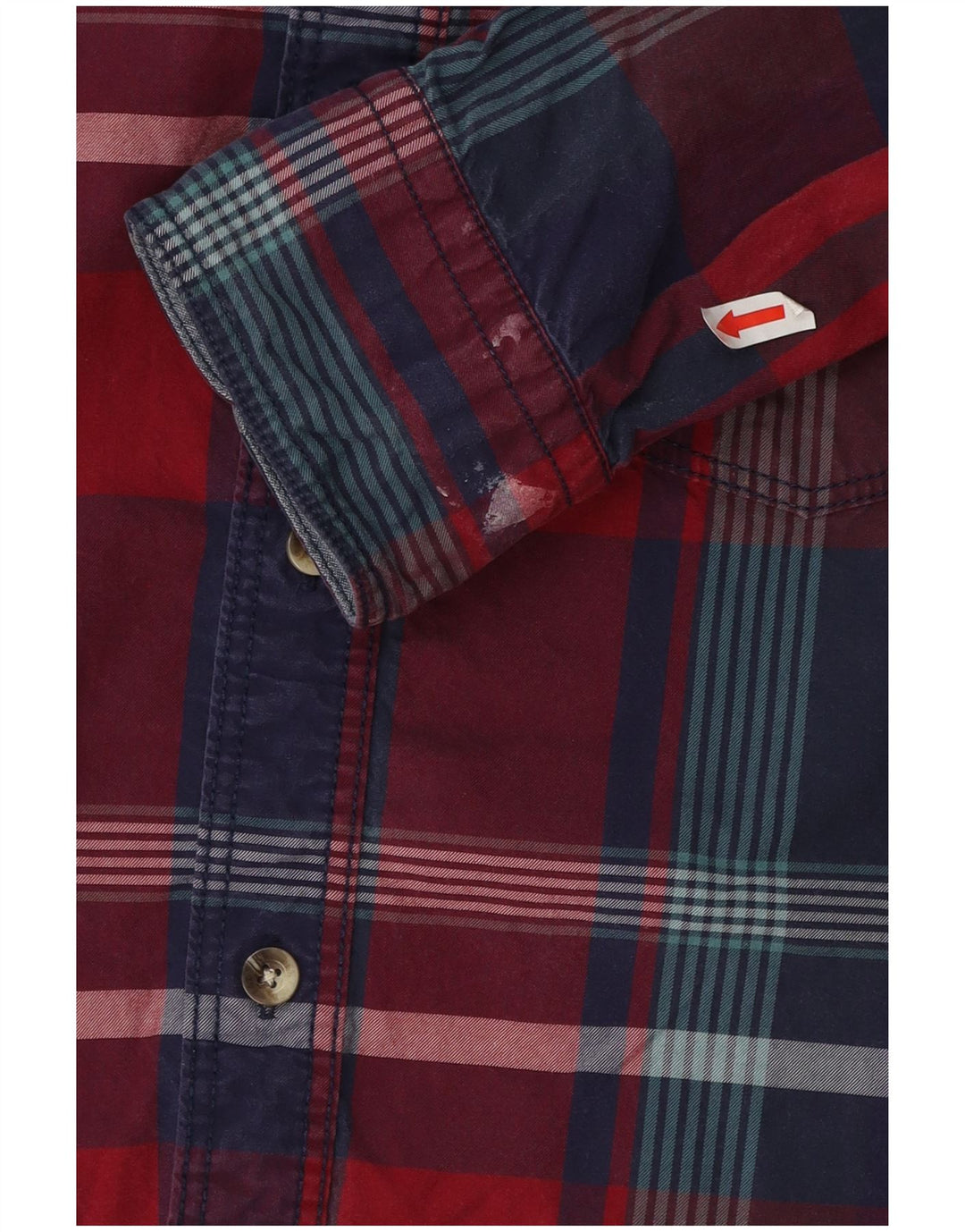 Koszula męska Fat Face o klasycznym kroju XL, bawełniana w czerwoną kratę