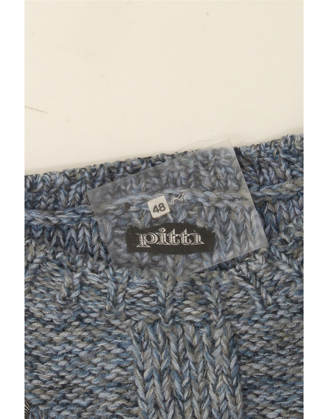 Damski sweter oversize Pitti z dekoltem w łódkę IT 48 XL Niebieski geometryczny