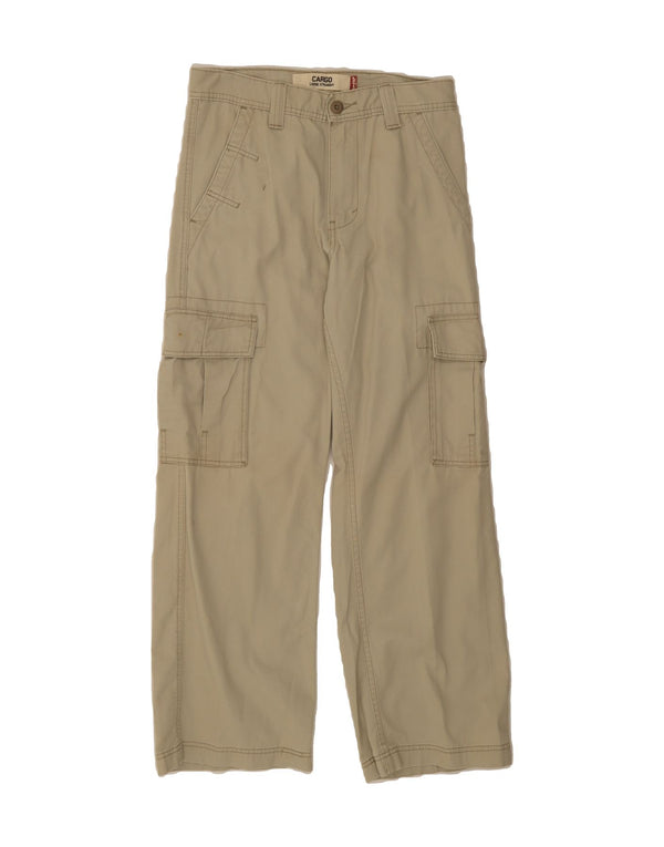 LEVI'S Mens Loose Straight Cargo Trousers W29 L30 Beige Cotton