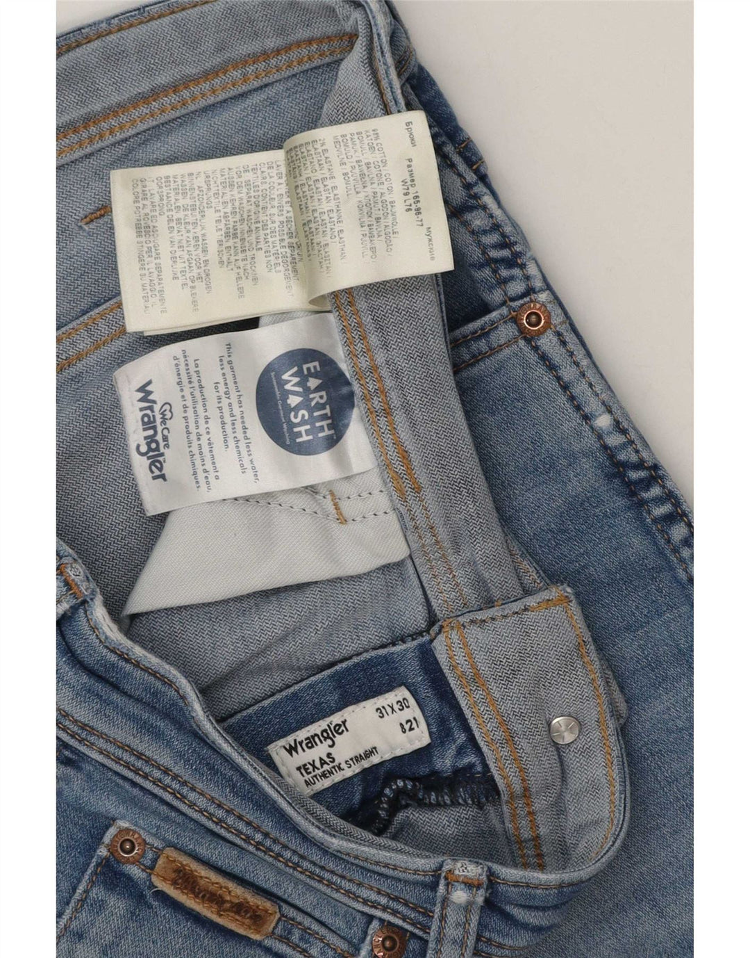 Męskie jeansy Wrangler Texas Straight W31 L30 Niebieskie, bawełniane