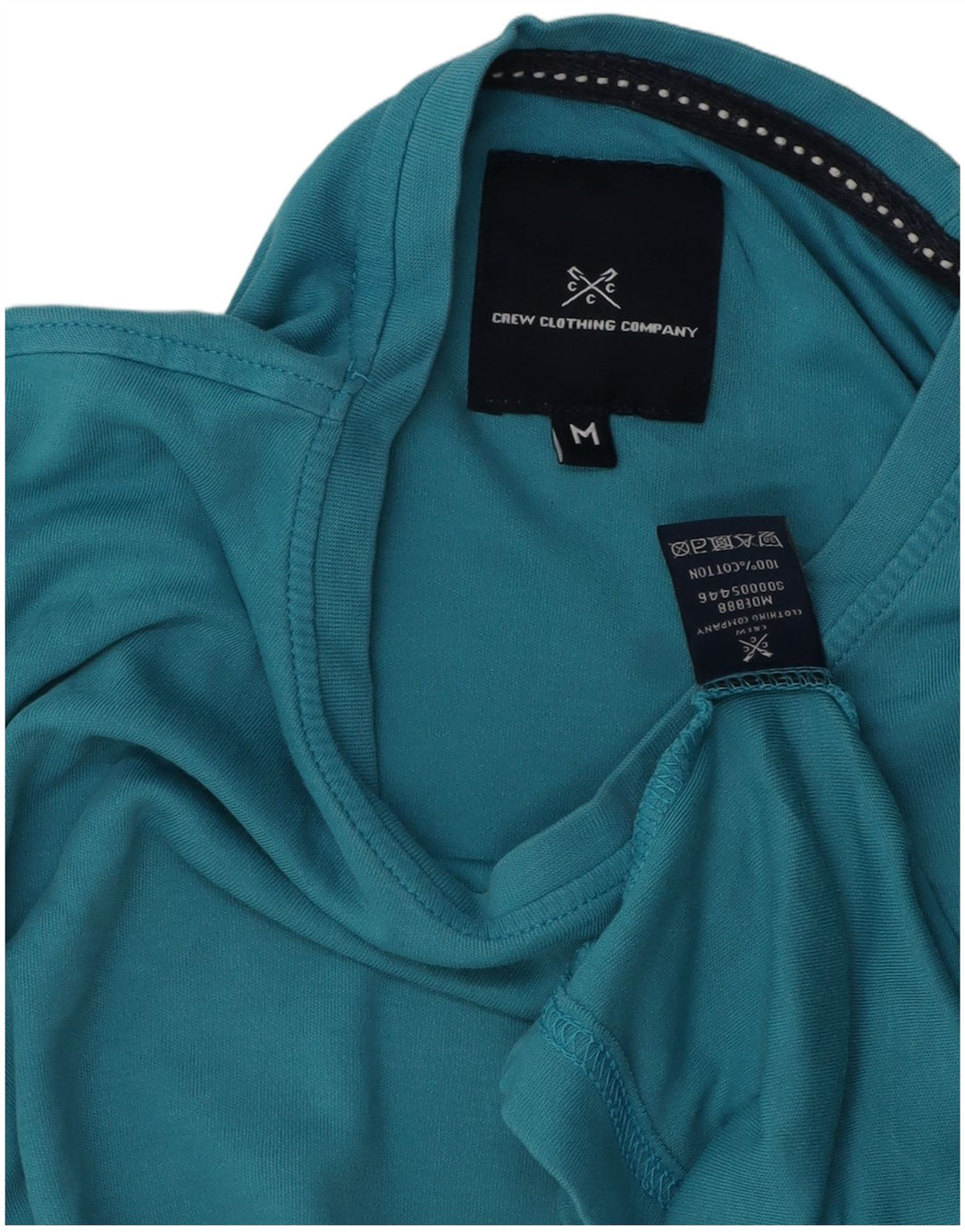 Crew Clothing Męski T-shirt Top Średni Niebieski Bawełniany