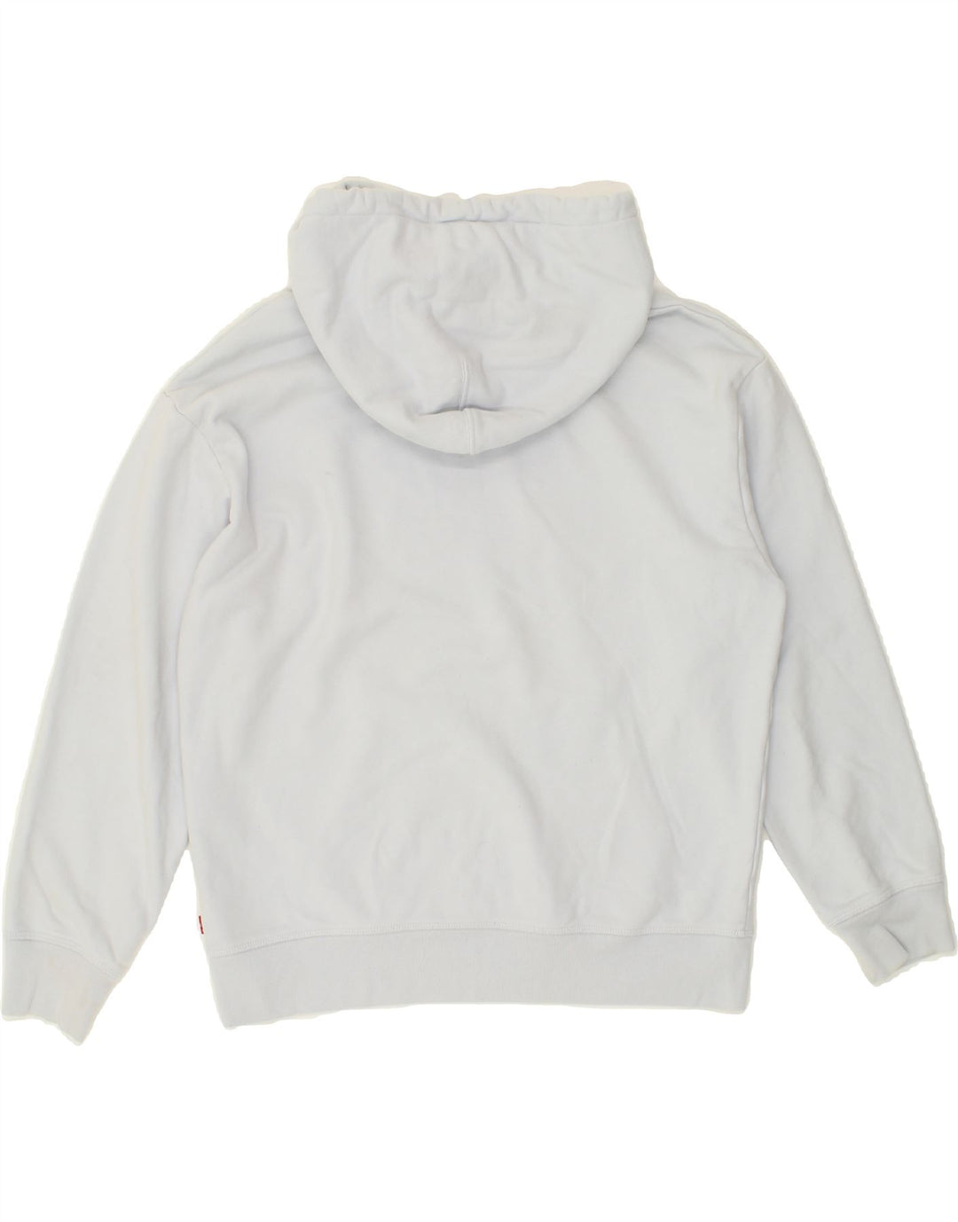 LEVI'S Womens Graphic Hoodie Jumper UK 14 Medium Blue Cotton Vintage Levi's and Second-Hand Levi's from Messina Hembry 