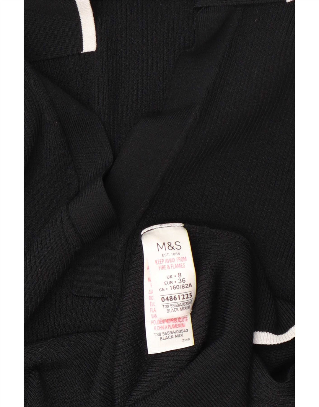 Damska koszulka polo Marks & Spencer UK 8 Small, czarna wiskoza