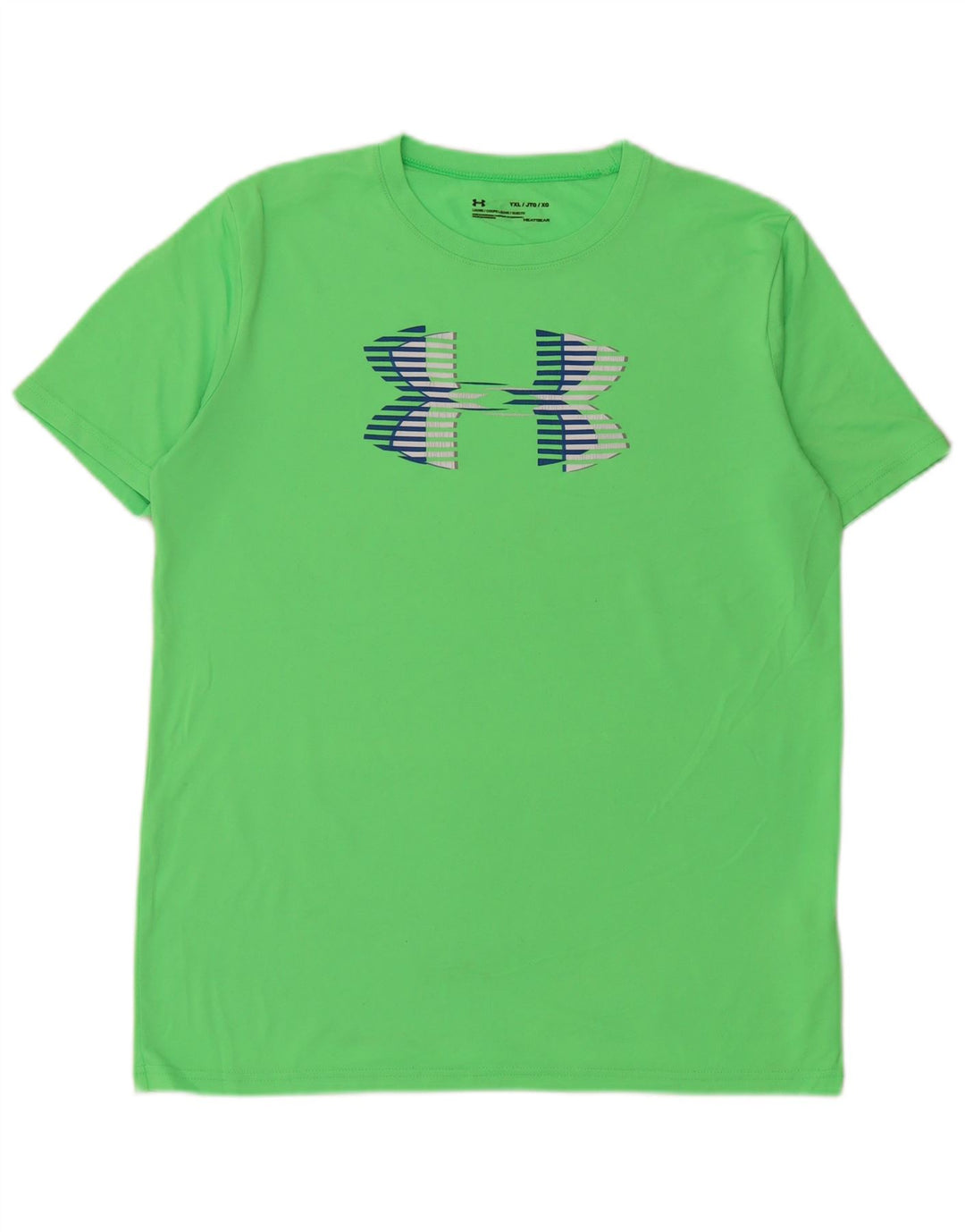 Chłopięcy T-shirt z grafiką UNDER ARMOUR Heat Gear 13-14 lat XL Zielony