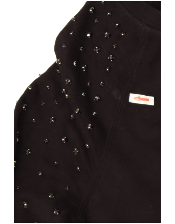 Marks & Spencer Damski sweter oversize UK 6 XS, czarny, bawełniany