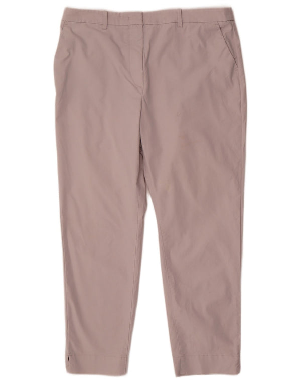 Marks & Spencer Damskie spodnie chino z wysokim stanem UK 16, duże, W34 L27, szare
