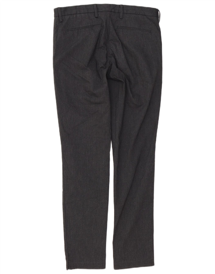 Męskie spodnie typu slim chino Hugo Boss W32 L32 Szary poliester