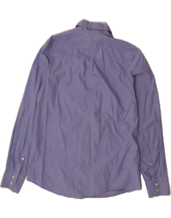 J. CREW Womens Boy Fit Shirt UK 4 Small Blue Vintage J. Crew and Second-Hand J. Crew from Messina Hembry 