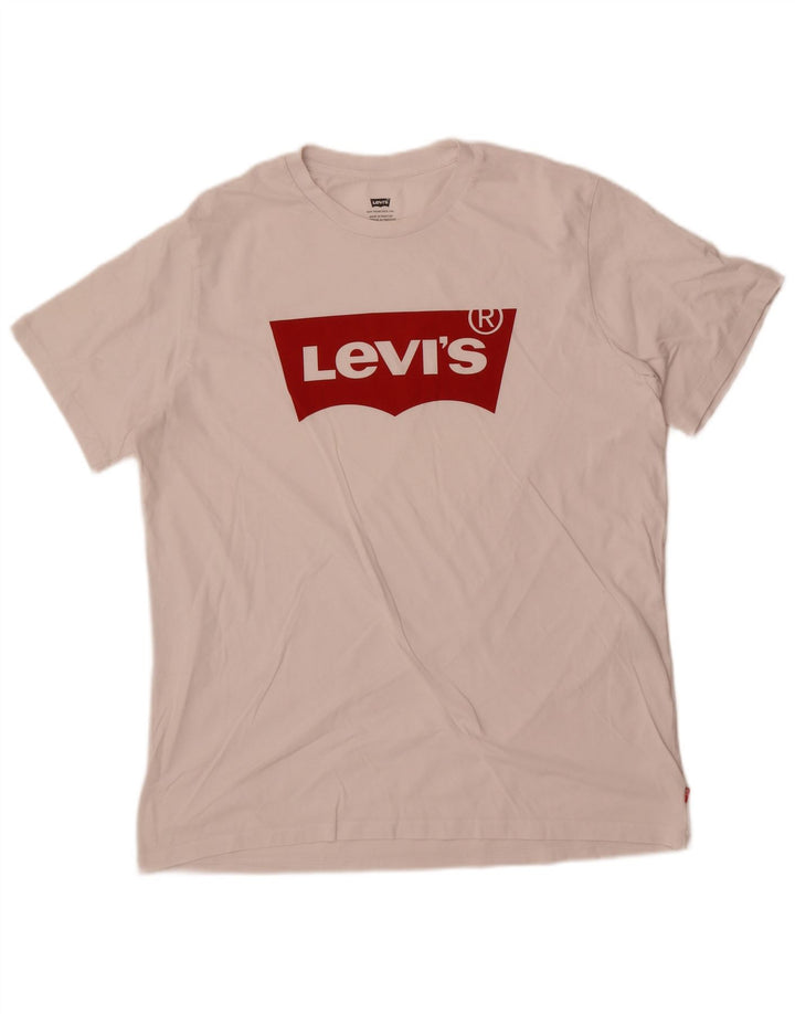 Męski T-shirt z grafiką Levi's, duży, biały