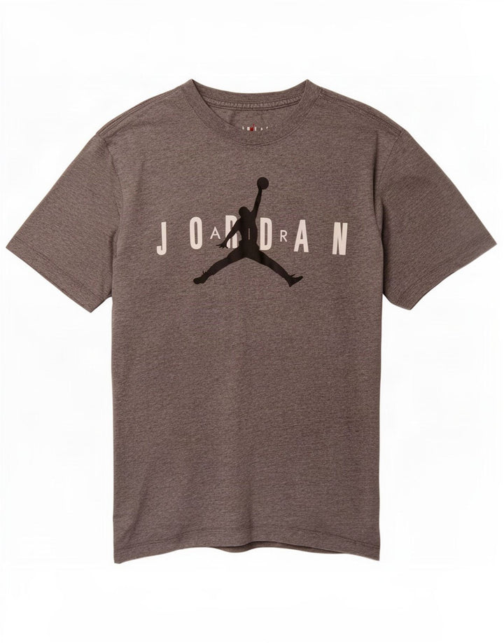 Męski T-shirt z grafiką Jordan, mały, szary, bawełniany