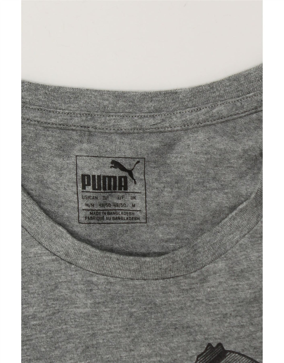 Męski T-shirt z grafiką Puma, średni szary, nakrapiany