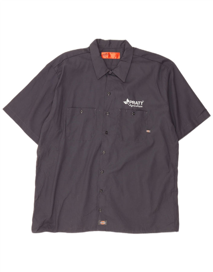 Męska koszula z krótkim rękawem Dickies 2XL, szary poliester