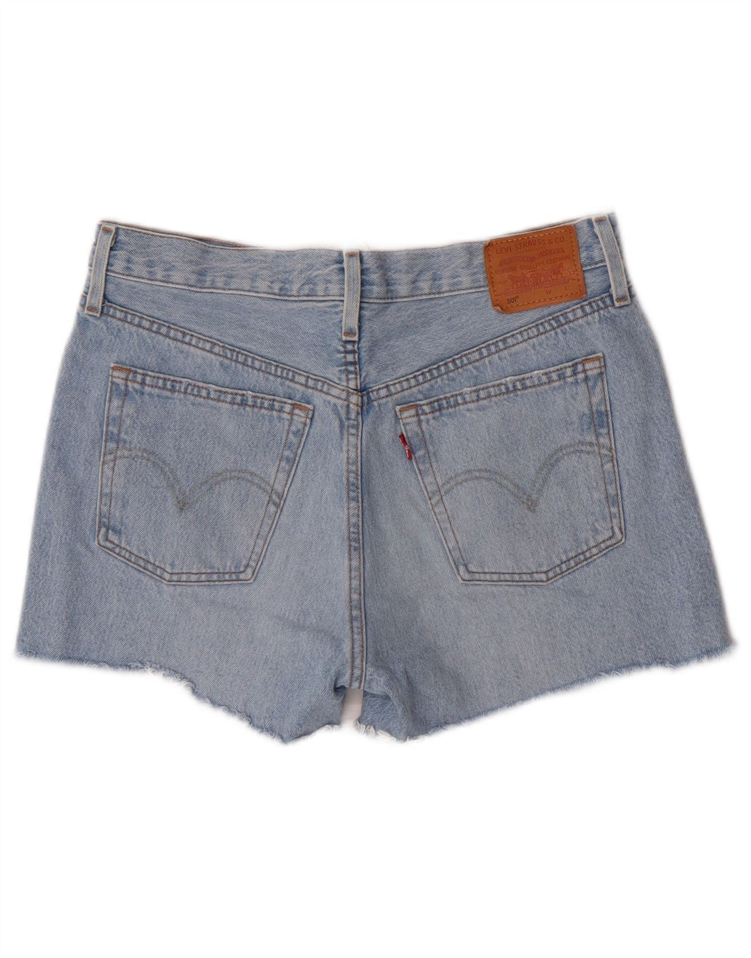 Damskie spodenki jeansowe Levi's 501 W28 Średnioniebieskie bawełniane