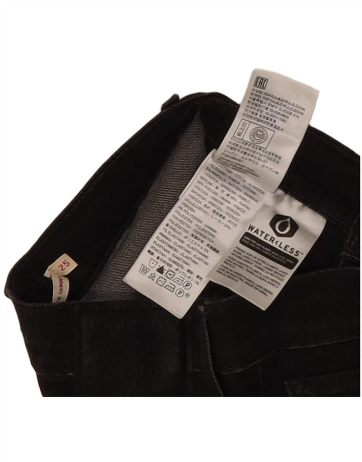 Damskie jeansy Levi's Super Skinny W25 L28 Szara bawełna