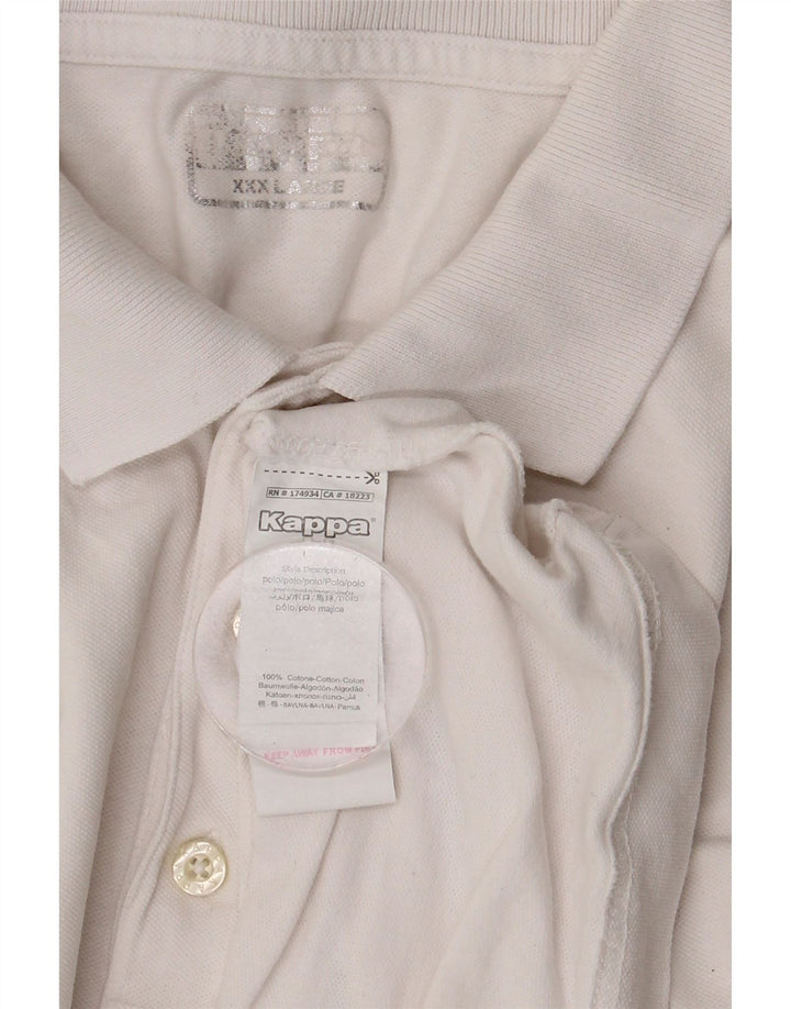Męska koszulka polo KAPPA 3XL, biała, bawełniana