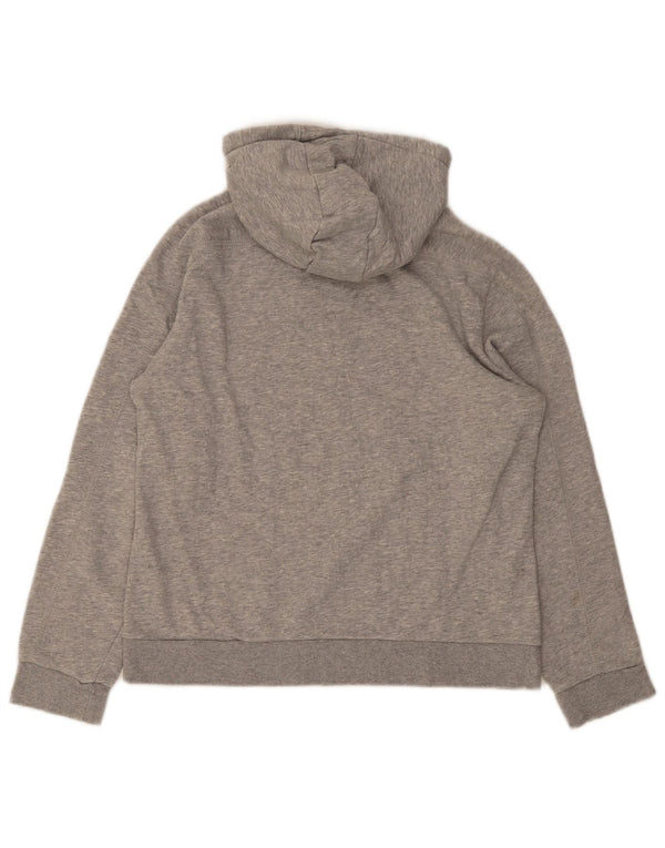 Damska bluza z kapturem Adidas Graphic UK 16/18 duża, szara bawełna