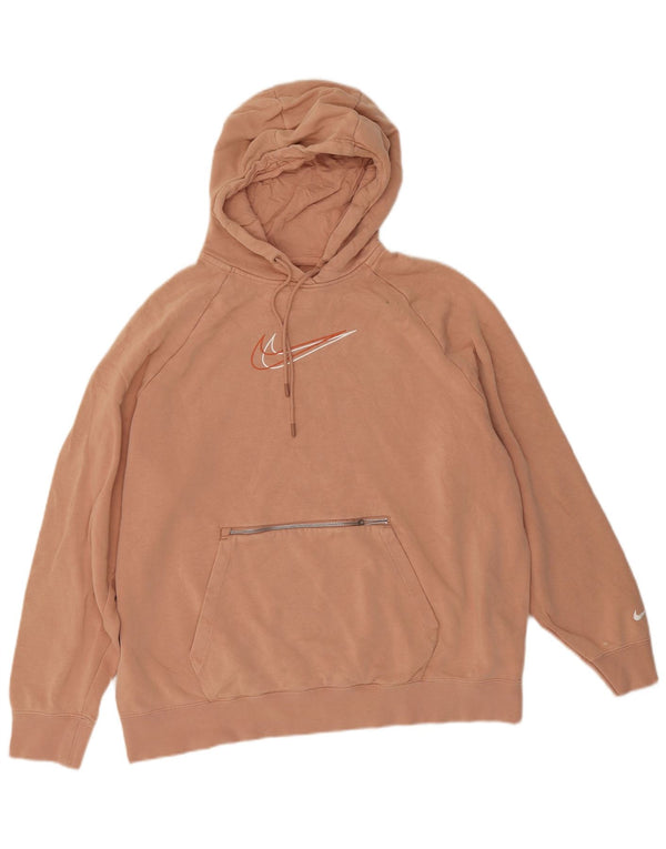 Damski sweter z kapturem Nike Graphic Oversize UK 14, średni różowy, bawełniany