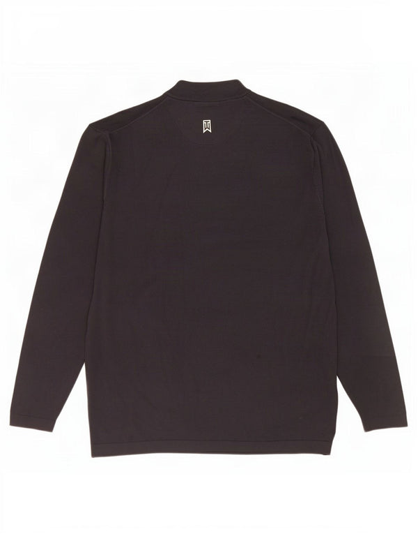 Męski sweter z golfem Nike Dri Fit UK 42/44, duży czarny nylon