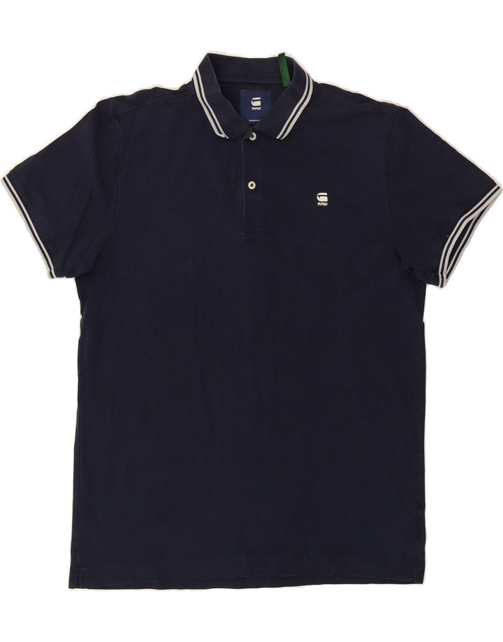 G-STAR Mens Polo Shirt XL Navy Blue Cotton Vintage G-Star and Second-Hand G-Star from Messina Hembry 