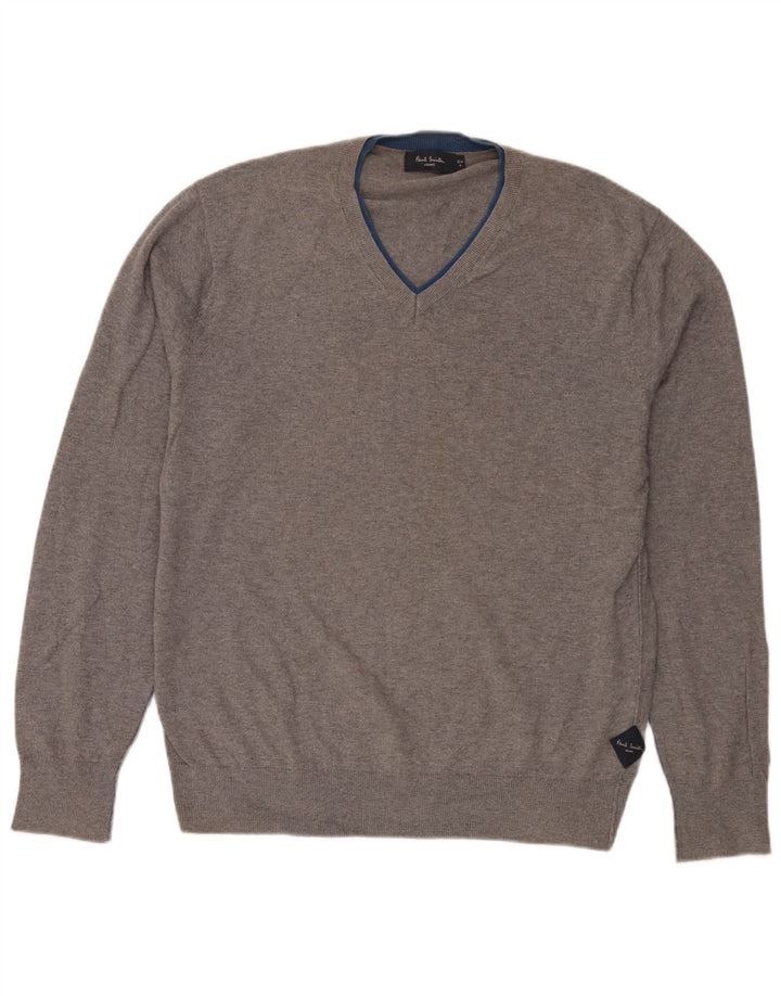 Męski sweter Paul Smith z dekoltem w kształcie litery V, XL, szary, bawełniany