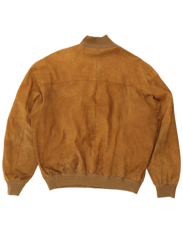 Conbipel Męska zamszowa kurtka bomber IT 58 XL Brązowa skóra