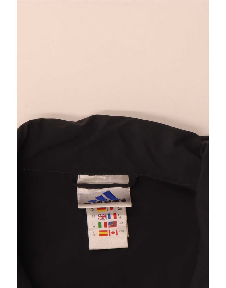Damska kurtka bomber Adidas UK 14, duża, czarna, poliamidowa