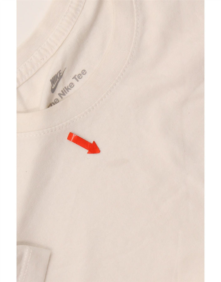 T-shirt męski Nike, średni, biały, bawełniany