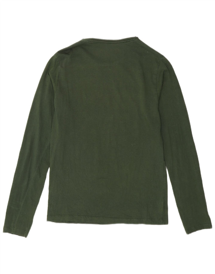 Męski top graficzny Jack & Jones z długim rękawem, mały, zielony