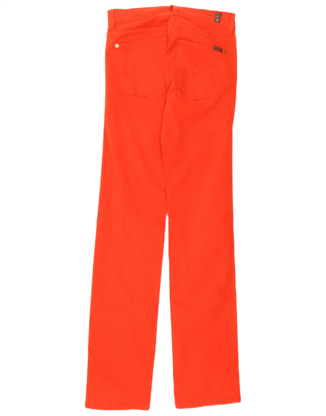 7 For All Mankind Damskie wąskie dżinsy W27 L33 Czerwona bawełna
