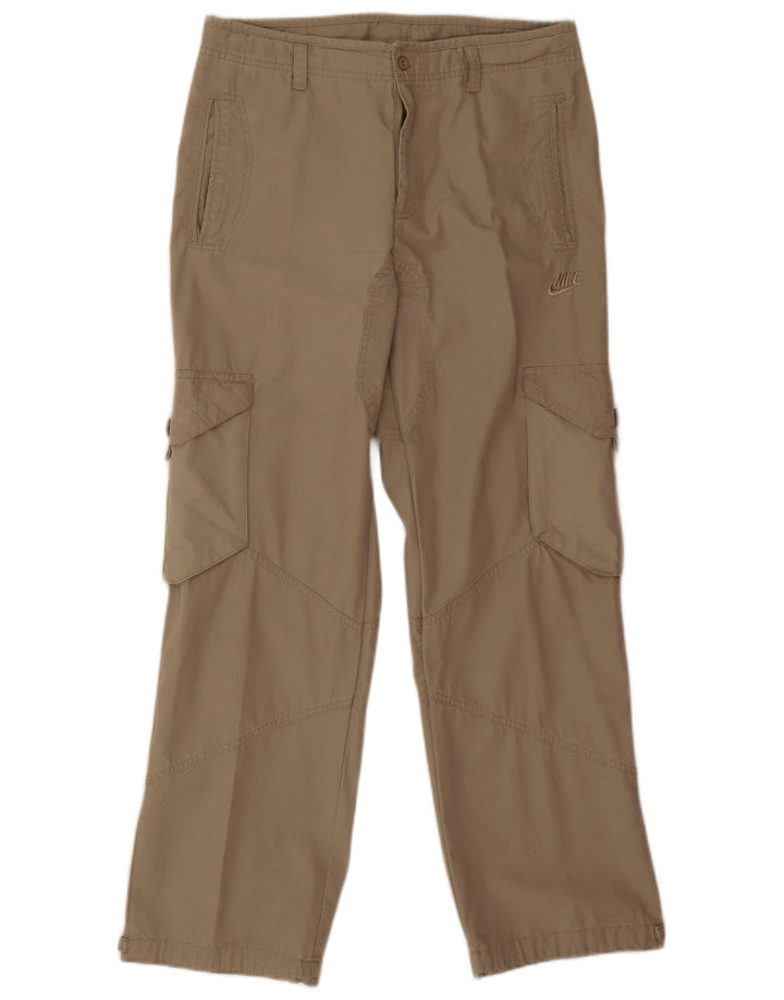 Męskie spodnie cargo Nike Straight Cargo, małe W30 L30, beżowa bawełna