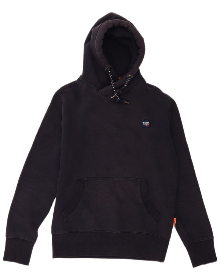 Męski sweter z kapturem Superdry, średni granatowy, bawełniany