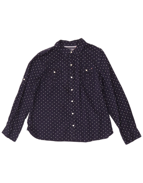 Koszula damska Tommy Hilfiger UK 20 2XL Granatowa, bawełniana w cętki