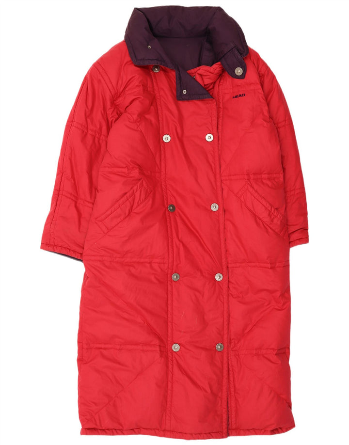 HEAD Damski, oversize'owy, dwustronny płaszcz z podszewką IT 48 XL, czerwona bawełna