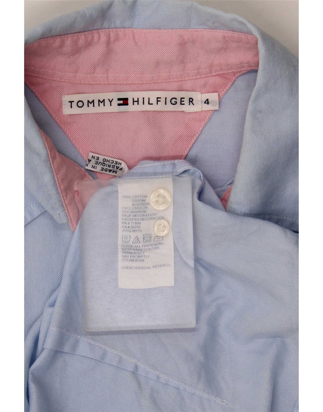 Koszula damska Tommy Hilfiger US 4 Small, niebieska, bawełniana
