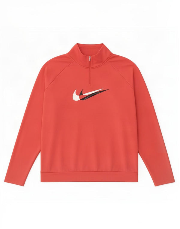 Damski dres Nike Dri Fit z zamkiem błyskawicznym na szyi, UK 18 XL, różowy poliester