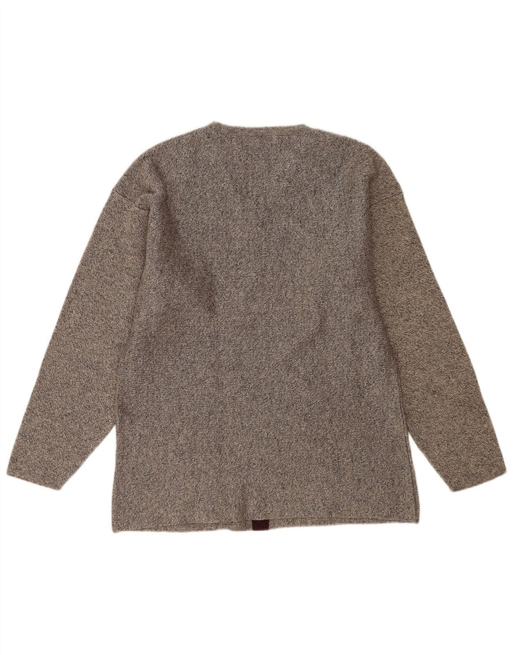 Męski sweter Lee z dekoltem w kształcie litery V, XL, szary, wełniany w cętki