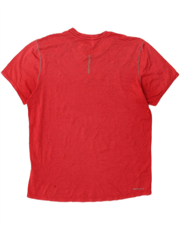 NIKE Mens T-Shirt Top Medium Red Polyester Vintage Nike and Second-Hand Nike from Messina Hembry 
