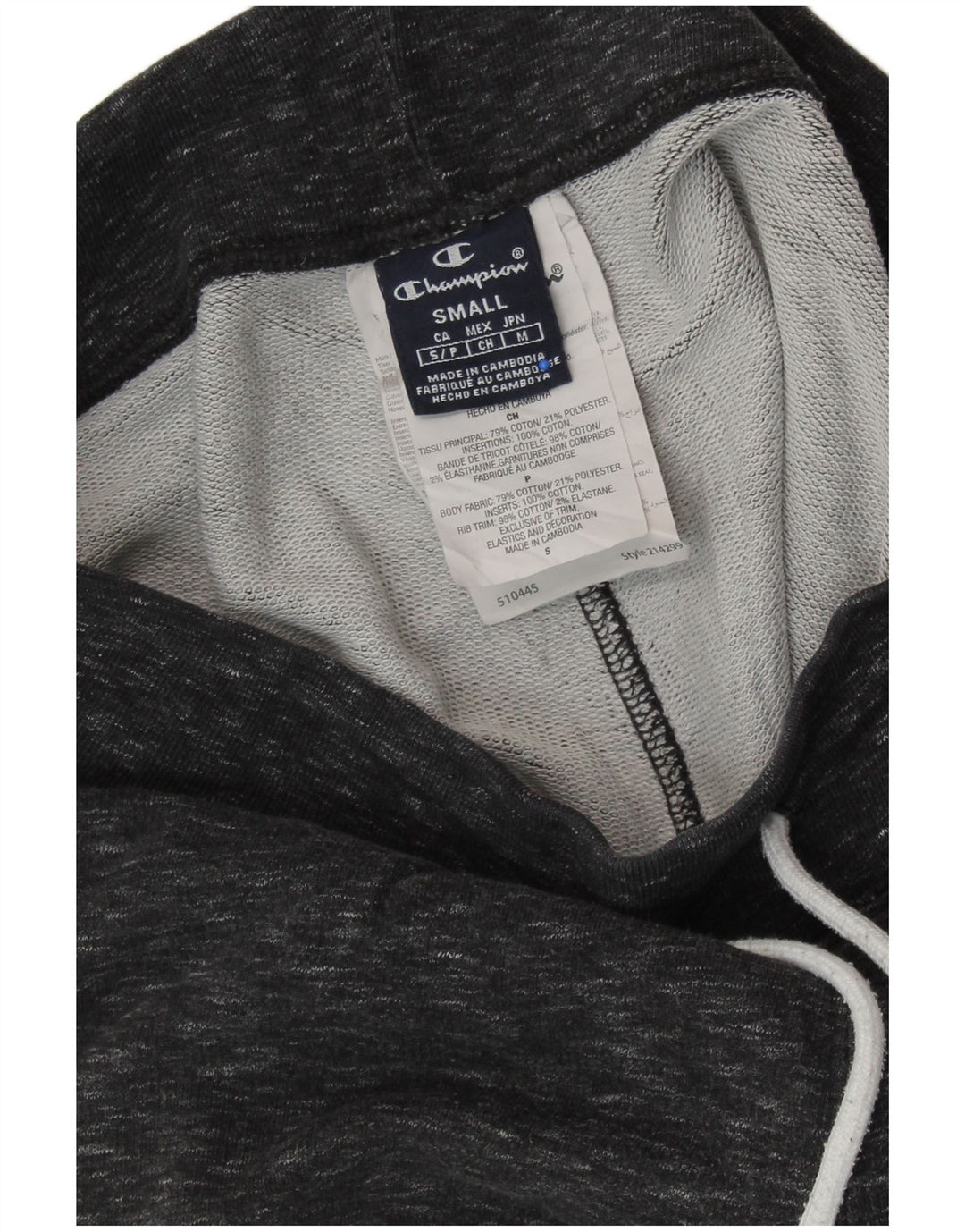 Męskie spodnie dresowe CHAMPION Joggers Small Szare plamki bawełniane